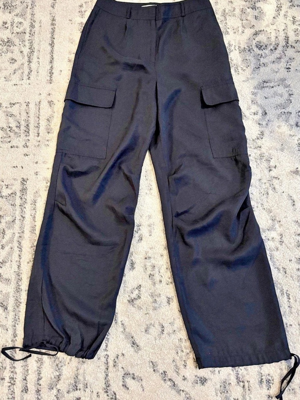 M&S Cargo Trousers in Black Size 6 Like New